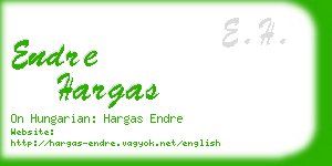 endre hargas business card